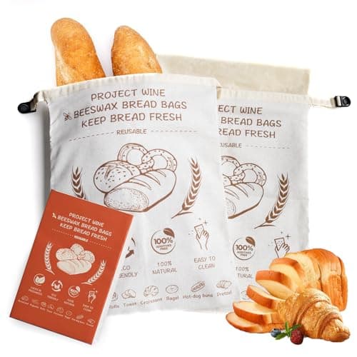 Beeswax Bread Bags for Sourdough & Homemade Bread - Reusable Natural Cotton Bees Wax Bags to Keep Bread Fresh, Refrigerable & Portable - XL 17x13 Inch Upgraded Large - Capacity Design（2 Pack ） - Image 1