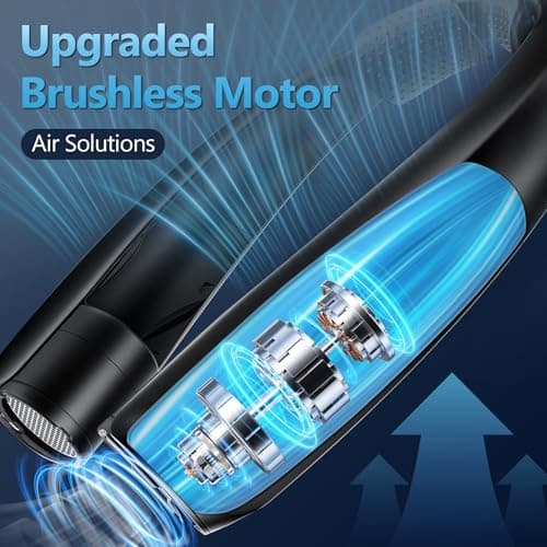 Rarekoas Portable Neck Fan, Hands-Free, 6 Speeds, 6000 mAh Battery, 360° Cooling Wearable Personal Fan, Rechargeable, Gifts for Women Men, Suitable for Indoor, Outdoor, Travel - Thumbnail 4