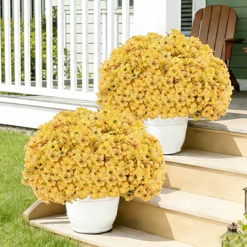 22 Bundles Artificial Flowers Outdoor, Faux Flowers UV Resistant with Plastic Plants, Faux Silk Flowers for Outdoors Outside Front Porch Hanging Planter Window Box Garden Decoration - Thumbnail 5