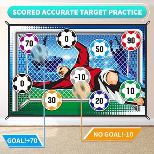 Anehono Soccer Ball Game Mat Set, Sticky Soccer Ball Indoor Target Toss Party Game, Sports Toys and Gift for Kids Boys Girls for 3 4 5 6 7 8 Year Old Boy Toys Birthday - Thumbnail 4