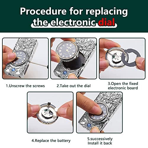 GADATOP Dragon Lighter - Plasma & Arc Lighter, USB Rechargeable, Windproof & Fashionable, Metal Design with Real Watch Dial & LED Lighting (Silver) - Thumbnail 6