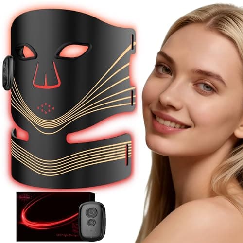 FLAREGROVE Red Light Therapy for Face – Red Light Mask Alternative, Portable LED Face Mask Light Therapy with Red & Infrared Light for Wrinkles, Acne, Skin Rejuvenation – Home Use Light Therapy Mask