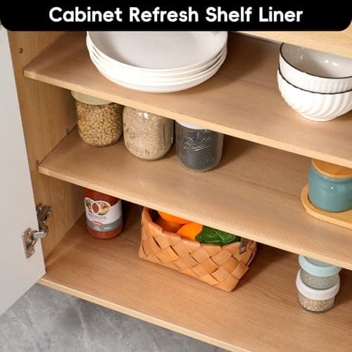 Shelf Liner Non Slip for Refrigerator, Clear Fridge Liner Non Adhesive, Waterproof Drawer & Cabinet Liner for Kitchen Shelves, Decorative Cupboard Dresser Mats,12 in X 10 Ft - Thumbnail 3