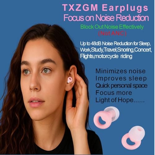 Bulk Wholesale Silicone Ear Plugs for Sleeping, Concert, motorcycl, eairplane Pressure - 50dB Gift Pink Ear Plugs for Noise Reduction, Reusable Earplugs for Small Ear Canals to Drown Out snoring - Thumbnail 4