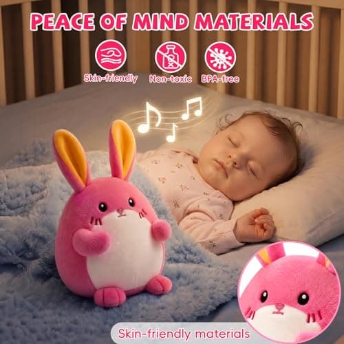 Crawling Pink Bunny Baby Toy with 48 Songs & Record, Interactive Musical Plush Toy for Babies 6-12 Months, Rechargeable Dancing Stuffed Animal, Sensory Toy for Toddlers 1-3, Cute Baby Gift for Girls - Thumbnail 5