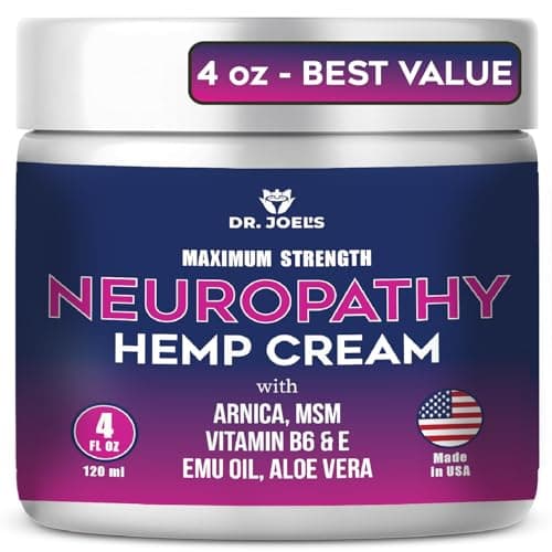 Dr. JOEL'S Neuropathy Nerve Relief Cream - Organic Neuropathy Support Cream for Feet, Hands, Legs and Toes - 4 OZ Value Pack- Made in USA - Image 1