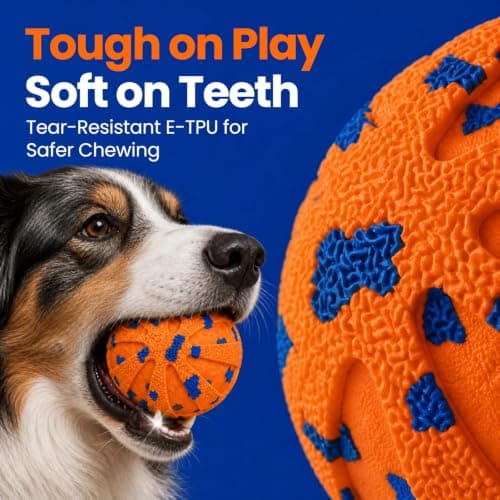 JoyBruko Interactive Dog Toys Ball, Moving Dog Toys to Keep Them Busy, Automatic Self Rolling & Bouncing, Soft E-TPU Material IPX7 Waterproof, Enrichment for Small Medium Large Breeds, Orange - Thumbnail 4