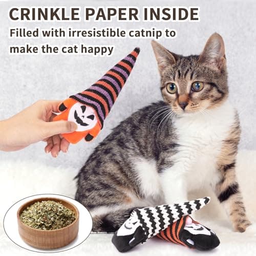Retro Shaw Cat Toys Gnomes, 3 Pack, Catnip Toys for Indoor Cats Kitty Kicker Chew, Safe Teeth Cleaning Interactive Kitten Toy for All Pet Breeds, 6.7 Inches - Thumbnail 3