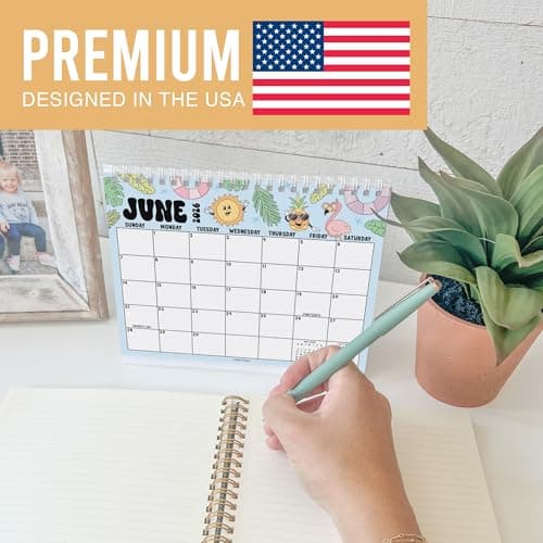 Small Desk Calendar 2026-18-Month 2026 Desk Calendar Small for Home, Office & Classroom, Standing Flip Desks Calendars 2026-2027, Teacher Appreciation Gifts, Graduation Gifts - Thumbnail 3