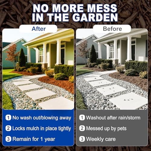 Mulch Glue for Landscaping - 1 Gallon Strong Adhesive Rock Glue for Landscaping, Non-Toxic Weather-Resistant Mulch Anchor for Landscaping Rocks, Pebbles and Pine Straw - Thumbnail 4