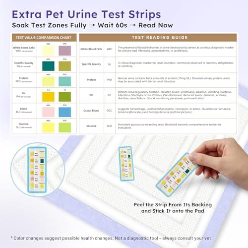ZOMISIA 3D-Barrier Puppy Pee Pads for Dogs, 12 Cups Absorb & Rise Puffy Gel-Wall Leak-Proof, 26"x30" 50 Counts + 8 Pet Urine Test Strips, Super Absorbent Disposable Potty Training Pads - Thumbnail 6