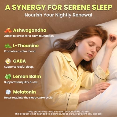 B BEWORTHS Mushroom Hot Cocoa, 10 - Blend Mushroom Extract Complex with Sleep Support Formula, Ashwagandha, L-Theanine, Lemon Balm, GABA, Melatonin, Support Fall Asleep and Stay Asleep, 30 Servings - Thumbnail 3