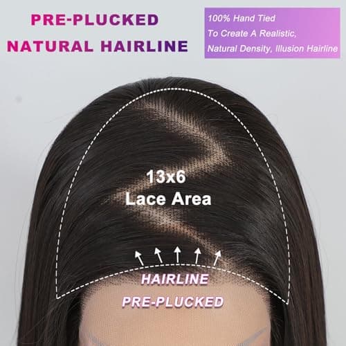 Barbique Chocolate Brown Synthetic Lace Front Wig, 13x6 Hd Lace Wig Glueless Synthetic Heat Resistant Long Straight Brown Wig Deep Parting with Baby Hair 26 Inch Suitable For Everyday Wear - Thumbnail 5
