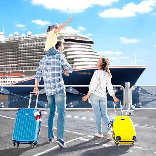 8 Pack Cruise Luggage Tag Holder, Cruise Essentials 2025 for NCL, Princess, Carnival, Royal Caribbean and Celebrity Cruise Luggage Tags for Travel Essentials by SEAVILIA - Thumbnail 4