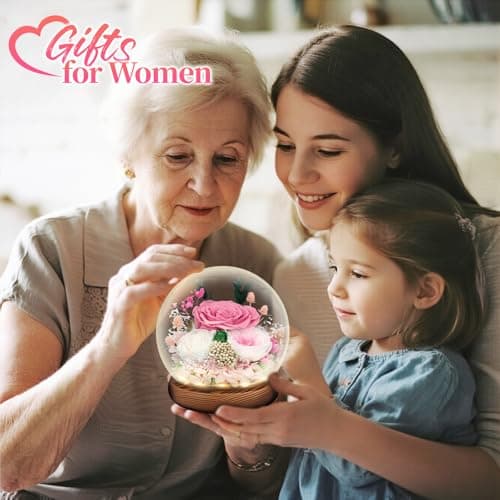 Preserved Flowers for Delivery Prime, Gifts for Mom Wife Grandma Girlfriend, Forever Flowers Gifts for Women, Real Eternal Rose for Birthday, Anniversary, Pink - Thumbnail 3