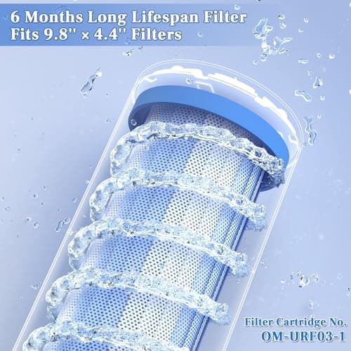 OEMIRY Whole House Water Filter, Stainless Steel Filter Housing, 10"x4.5" Sediment Filter Pre-Filtration System for Well or City Water, 1" or 3/4" NPT Port, 1 Filter - Thumbnail 4