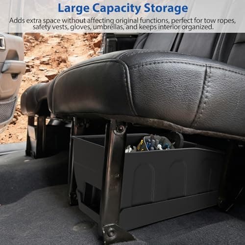 DIAMOOKY Rear Under Seat Storage for Jeep Wrangler JL JLU 2018 2019 2020 2021 2022 2023 2024 2025 2026 4-Door Accessories, Under Back Seat Organizer Tool Box (Not for 2-Door, 4xe & Gladiator JT) - Thumbnail 5