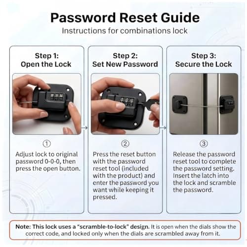 Fridge Lock, Heavy Duty Refrigerator Lock with No Drill Installation, Cabinet Lock for Drawers and Freezer Door, Adhesive Cabinet Safety Latch - Thumbnail 4