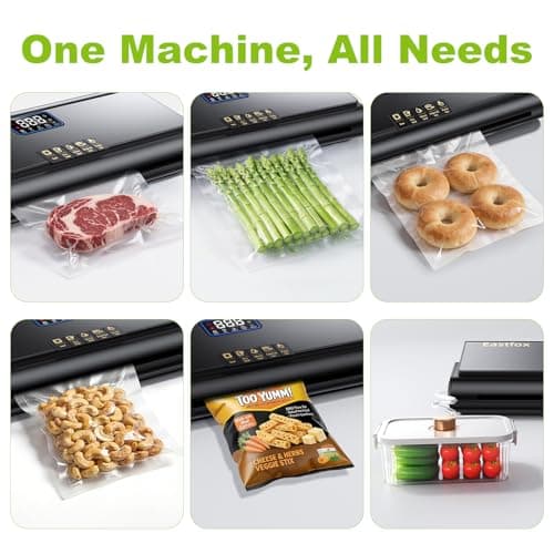 Updated Patented Food Preserver Vacuum Sealer Fully Automatic Heat Sealer Machine, Multi-Functional Food sealer Machine Food Bag Sealer with 20ft Bags 30 Vacuum Bags - Thumbnail 2