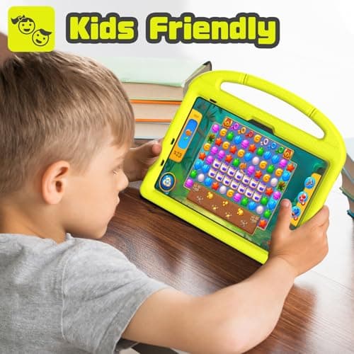 YIHE Kids Case for iPad (A16) 11th Generation 11 Inch 2025 & iPad 10th Generation 10.9 inch 2022, with Built-in Screen Protector and Stable Stand, Full Body Shockproof Protective Cover - Light Yellow - Thumbnail 5