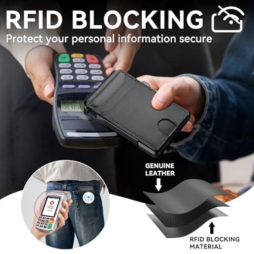 furid Smart Wallet For Men Slim: Rfid Minimalist Pop Up Wallets with Money Clip Metal Credit Card Holder - Gifts for Husband Father at Birthday Anniversary - Thumbnail 4
