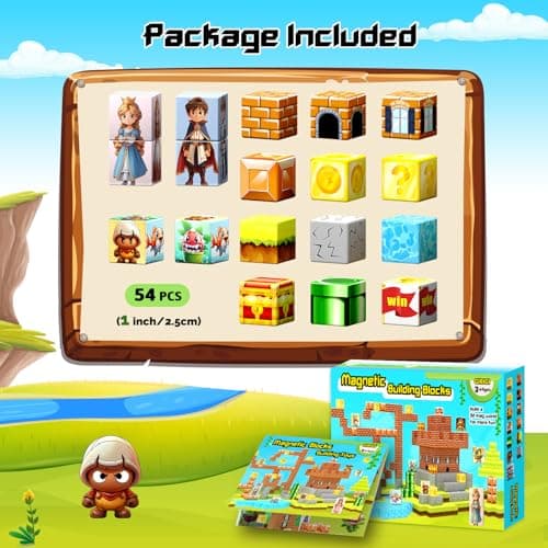 Magnetic Blocks - Magnetic Cubes Building Blocks, STEM Sensory Toys for Boys Girls Age 3 4 5 6 7 8 9 10, Birthday Gifts for Kids - Thumbnail 3