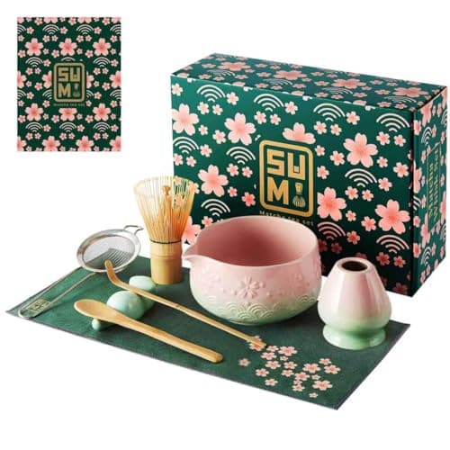Matcha Whisk Set 9pcs – Matcha Tea Set with Ceramic Matcha Bowl, Bamboo Whisk (Chasen), Scoop, Sifter | Matcha Kit for Japanese Tea Ceremony & Beginners(Gradient) - Image 1