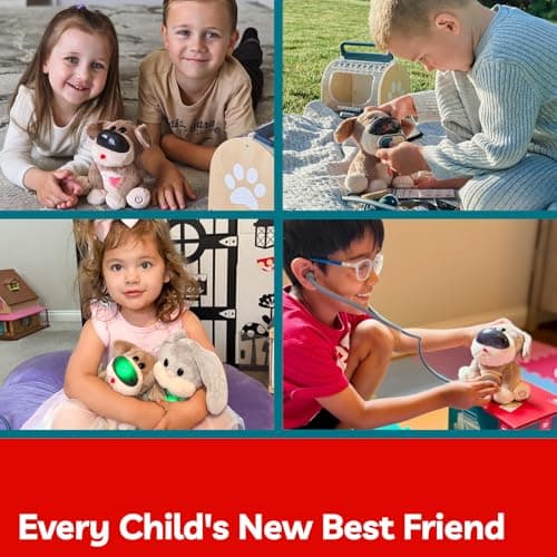 TOP BRIGHT Doctor Kit for Toddlers 3-5, Pretend Play Doctor Set with Costume & Wooden Medical Kit, Dress Up Toys for Kids, Role Play Dog Vet Playset, Christmas Birthday Gifts for Girls Boys 3 4 5 - Thumbnail 5