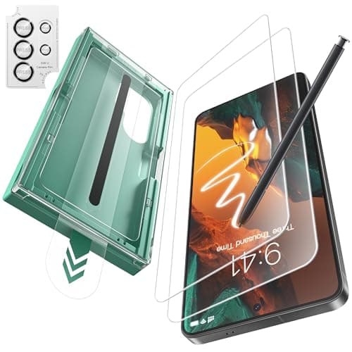 GolbinBox 2+1 Pack for Samsung Galaxy S26 Ultra Screen Protector with Camera Lens Protector [12FT Military-Grade] 9H Hardness Aerospace Tempered Glass for S26Ultra Full Coverage, Phone Case Fit (6.9" 2026) - Image 1