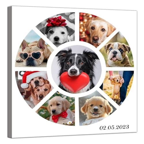 ZHIYYHAO Collage Canvas Prints with Your Photos Framed Customize 9 Image Collage Wall Art for Living Room Bedroom Study room Home Decor (CF-16,24.00L''X24.00W) - Image 1