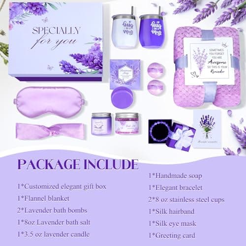 Mother's Day Gift,Get Well Soon Gifts After Surgery,Birthday Gift Boxes ,12Pcs Self Care Package,Thinking of You Gift Basket,Relaxing Spa Gift For Her, Mom,Wife, Sister,Best Friend - Thumbnail 3