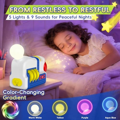YEQOO Story Projector for Kids, Educational Story Dream Machine with 32 Stories & 4 Science Cartridges, Audio Books for Toddlers, Night Light & White Noise, Bedtime Story Player - Thumbnail 4