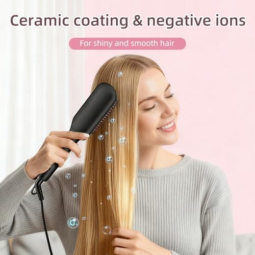 Hupifaz Hair Dryer Brush & Straightening Brush Set, Ionic Styler and Heated Hair Tool, Blow Dryer Brush and Hot Air Straightener for Effortless Styling, Frizz-Free Volume - Thumbnail 5