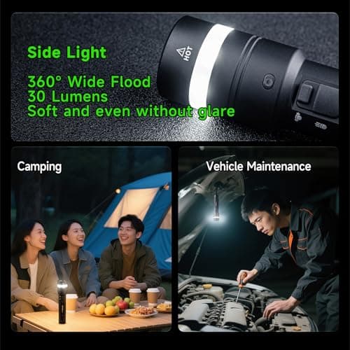 NEXTORCH C61 Rechargeable Flashlight, 3500 Lumen High Lumens LED Work Light with Wire Lanyard Ring, IP67 Magnetic Base, 420m Long Throw Search Flashlight for Camping Adventures Car Repair Emergency - Thumbnail 5