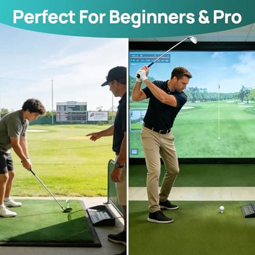 68 Pcs Golf Mat Tees Set, Mix Sizes Rubber Tees for Simulator & Hitting Mats, Golf Swing Training Aid with Impact Tape and Bamboo Tee for Beginners & Pro Golfers Indoor or Driving Range Practice - Thumbnail 6