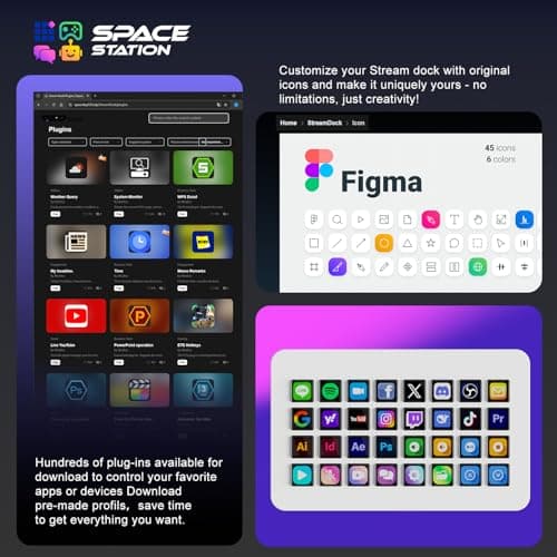 TreasLin/VSDinside Stream Dock XL Advanced Studio Controller, 32 Macro Keys, Trigger Actions in Apps and Software Like OBS, Twitch, YouTube and More, Works with Mac and PC, Stream Controller XL White - Thumbnail 6