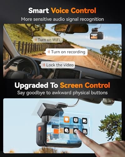 WOLFBOX X5 Duo 4K+2.5K Dash Cam Anti-Shake, 8MP STARVIS 2 IMX678 IMX675, Dual Car Camera Front and Rear, 5.8GHz Wi-Fi GPS, Included 64GB Card, Voice Control, Touch Screen, Parking Mode - Thumbnail 6
