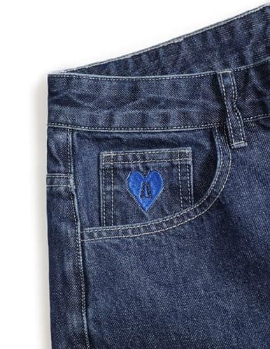Aelfric Eden Wide Leg Jeans for Women Straight High Waisted Casual Loose Washed Y2K Baggy Boyfriend Jeans Denim Pants Dark Blue 36 - Thumbnail 5