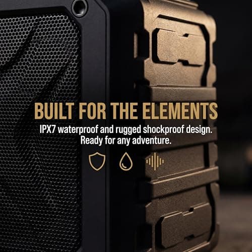 GIIKNEW Golf Cart Speaker with Carrying Case, 15W Loud Stereo Sound Magnetic Bluetooth Speaker with Deep Bass, 24H Playtime IPX7 Speakers for Golf Cart Accessories, Ideal Golf Gifts for Men - Thumbnail 4