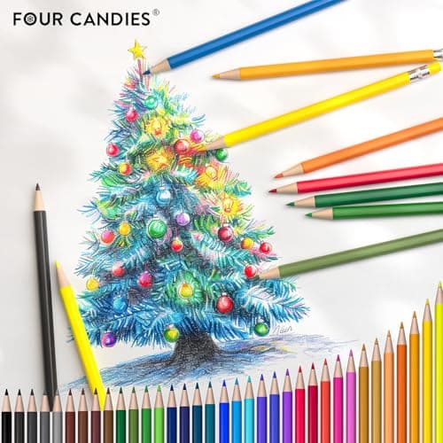 Four Candies Mechanical Colored Pencils, Erasable Mechanical Pencils with Sharpener and Bag, Aesthetic Drafting Tools Ideal for Both Beginners 2.6mm, 36PCS - Thumbnail 3