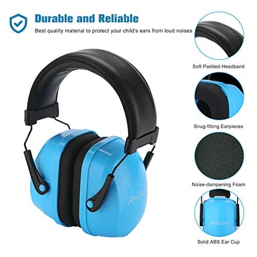 ProCase Kids Ear Protection, SNR 29 dB Noise Cancelling Headphones for Autism Children Toddler, Sound Proof Noise Reduction Earmuffs for Fireworks, Flight, Concert -Blue - Thumbnail 4
