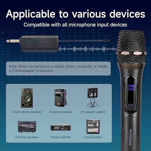 Wireless Karaoke Microphone dynamic Mic Up160ft range handheld plug-and-play design rechargeable Compatible with karaoke machines and PA systems Ideal for party、church Singing and other scenarios - Thumbnail 6