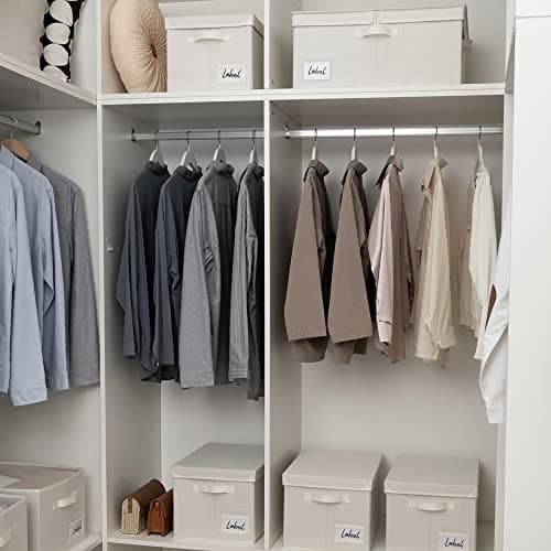 GRANNY SAYS Large Storage Bins with Lids, Decorative Storage Boxes with Double-Lids, Extra Large 63L Closet Organizer for Clothes, Toy Storage Chest, Ivory, 1-Pack - Thumbnail 4