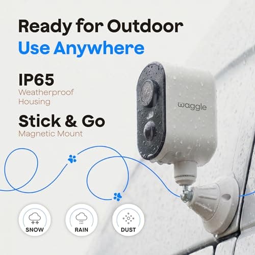 Waggle 4G LTE Cellular Security Camera, Built in SIM Card, 2K HD Pet Monitor, 300° Pan, No WiFi, 9000mAh Battery, Night Vision & 2-Way Talk - RVs/Camping/Travel & Outdoor - Subscription Required - Thumbnail 6