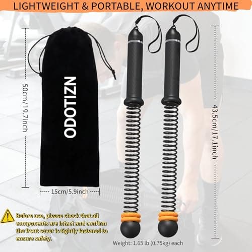 Adjustable Ropeless Battle Ropes for Home Gym,Portable Cordless Weighted Battle Rope Trainer with Resistance Levels,Storage Bag & Workout Guide for HIIT Cardio & Strength Training - Thumbnail 2