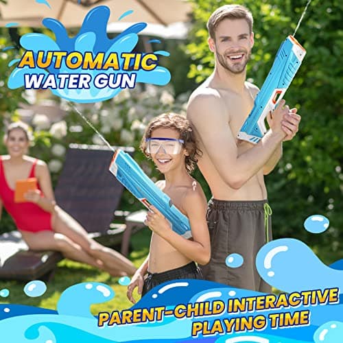 Skirfy Electric Water Gun with Display,Auto Suction Water Guns for Adults&Kids,Squirt Guns Battery Powered Automatic Water Blasts,Pool Beach Outdoor Party Toys for Kids - Thumbnail 2