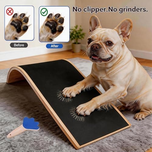 ASEWOTOS Dog Scratch Board with Mini Dog Nail File Board, Curved Dog Nail Scratch Board Set for Easy Dog Nail Trimming, Alternative to Dog Nail Clippers and Dog Nail Grinders - Thumbnail 2