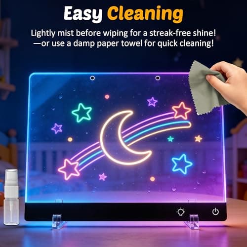 16'' Rechargeable LED Drawing Board for Kids, Light Up Drawing Tablet for Girls Boys, Cordless Drawing Pad Arts Crafts for Kids Ages 8-12, Easter Birthday Gifts for 5 6 7 8 Year Old Girls - Thumbnail 6