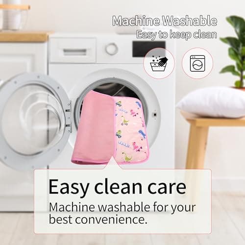 NACOCO Summer Pet Cooling Mat - Cat Dog Cushion Pad Sleeping Cool Dinosaurs Comfortable Soft for Pets Kids and Adults (Pink Dinosaur, L) - Thumbnail 5