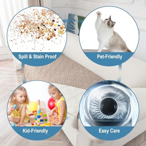 Genina 100% Waterproof Recliner Chair Covers, Anti-Slip Recliner Cover Dog Chair Cover Furniture Protector, Chair Sofa Slipcover for Pets Dogs, 1 Piece (Taupe, Recliner) - Thumbnail 4